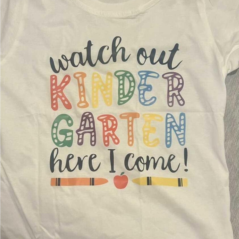 Kids White Graphic T-Shirt